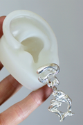 Silver Twisted Drop Earring