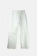 Mid Waist Baggy Trousers in Off White