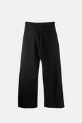 Mid Waist Baggy Trousers in Black
