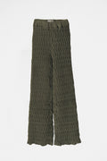 Wave Knit Trousers in Green