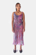 Hand-Dyed Dress in Purple